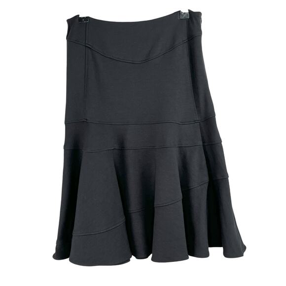 Altuzarra Black A-Line Tiered Flared Midi Knee Length Trumpet Skirt 2 - Picture 2 of 12